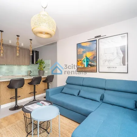 Apartment Bright And Blue 3city With Balcony In By Renters Gdynia