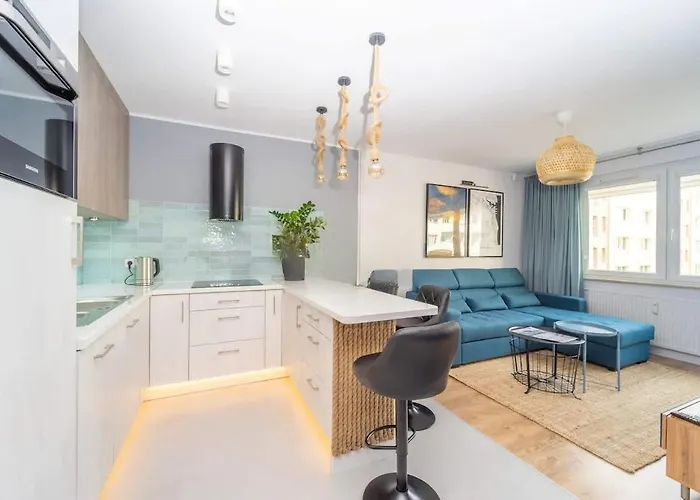 Apartamento Bright And Blue 3city With Balcony In By Renters Gdynia